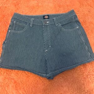 Striped Blue Women's Dickies Shorts